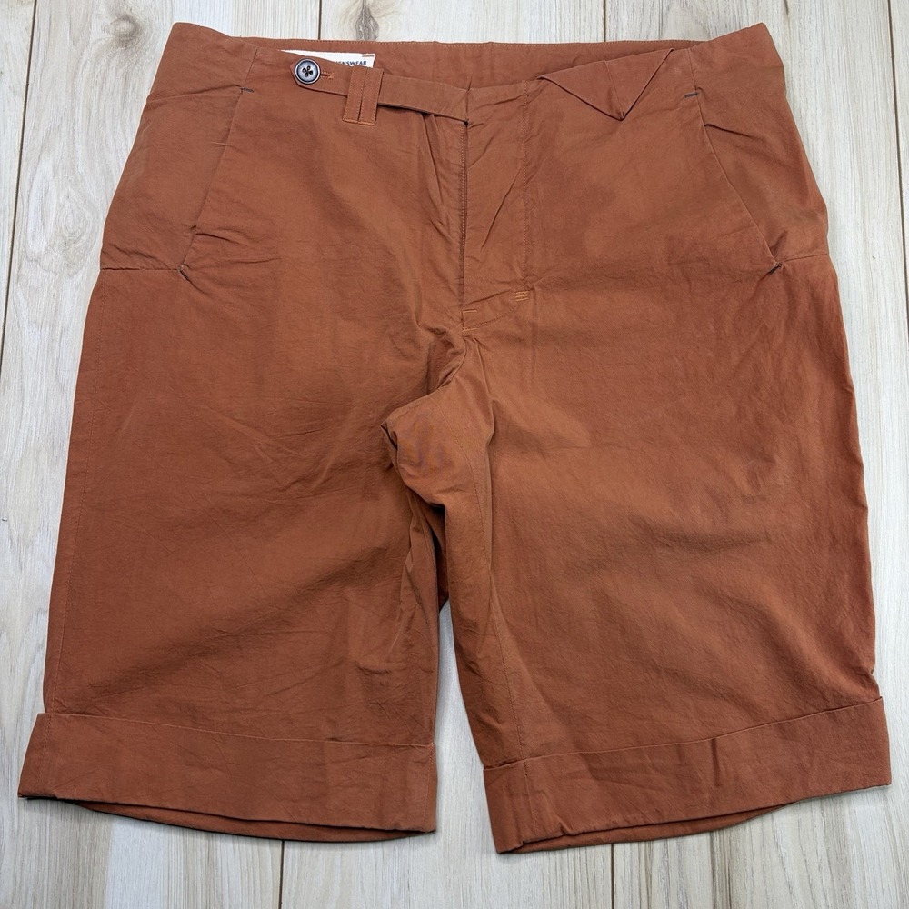 YIGAL AZROUEL Menswear Chino Dress Shorts Mens Size 32 Orange - Picture 1 of 12